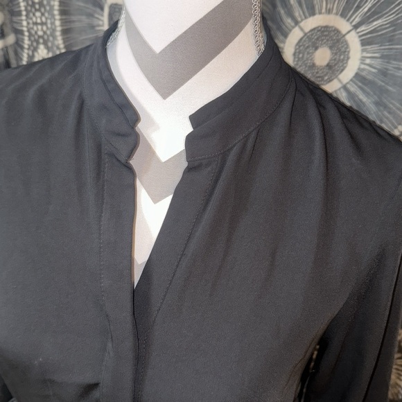 Black H&M Button Front Dress - Size 4 - Picture 2 of 9